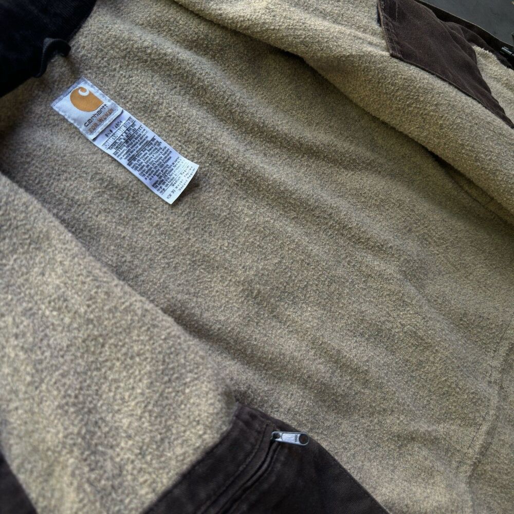 VTG Carhartt Detroit Jacket Women's M Blanket Lined Work Brown WC061 DKB - Picture 13 of 13